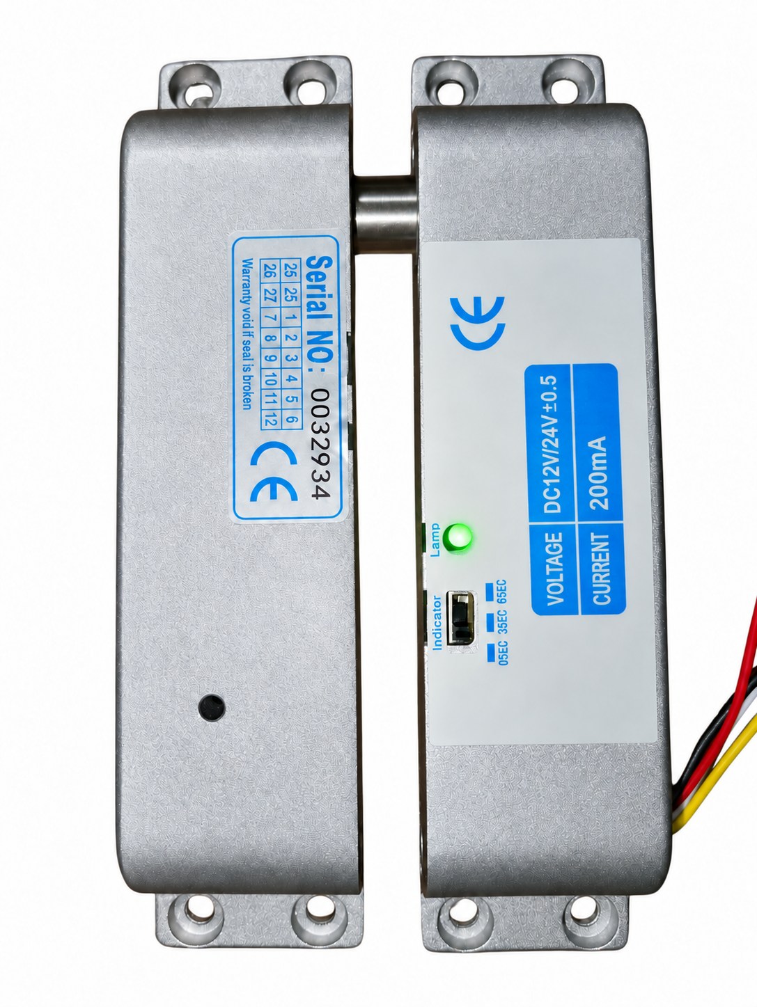 Imagem de referência de fechadura elétrica solenoide de sobrepor.